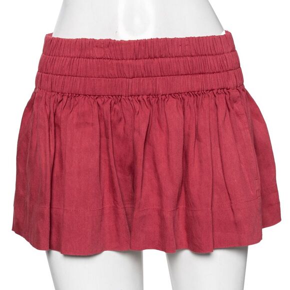 Isabel Marant Etoile Red Linen Blend Shorts S
